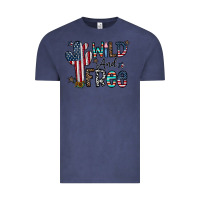 Vintage Denim wild and free Vintage Tee - CowhideDigitalArt