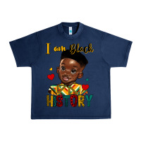 Navy i am black history black boy Urban Heavy Tee - HRA Design Shop