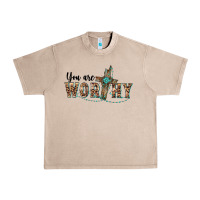 French Oak you are worthy cross Urban Heavy Tee - BarkalooDesign