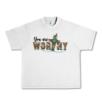 You Are Worthy Cross Urban Heavy Tee | Teevron