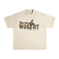 Sandshell you are worthy cross Urban Heavy Tee - BarkalooDesign