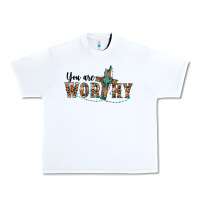 White you are worthy cross Urban Heavy Tee - BarkalooDesign