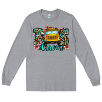 Heather Grey school bus driver Long Sleeve Tee - Jasminsmagicworld
