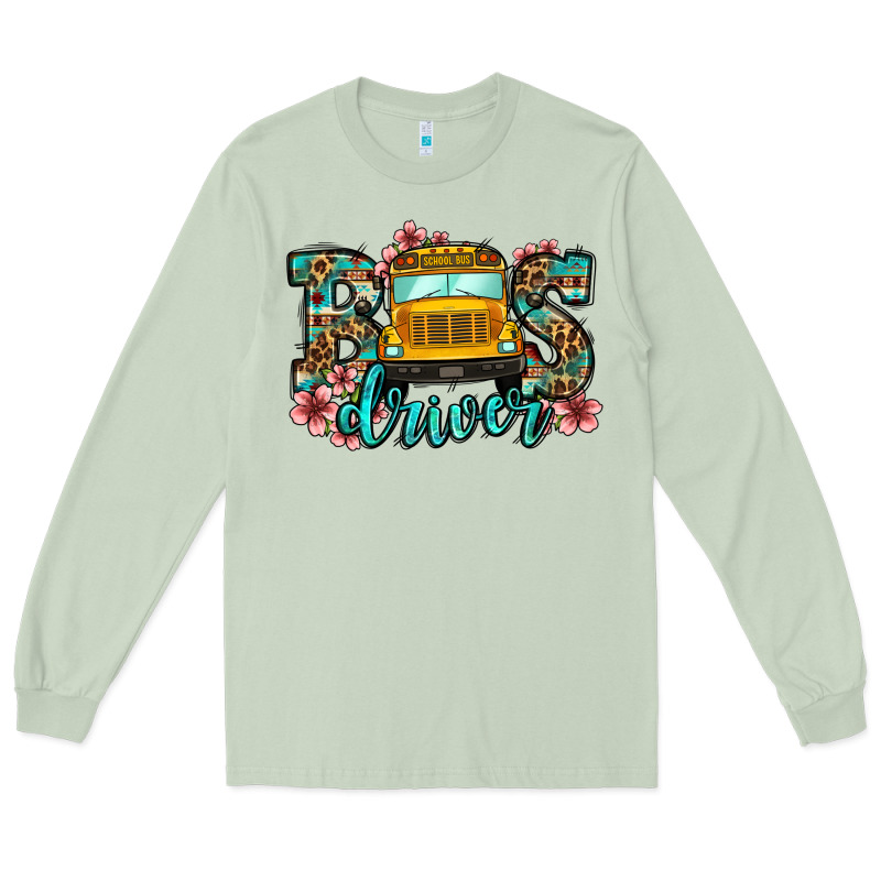 School Bus Driver Long Sleeve Tee by Jasminsmagicworld | Teevron