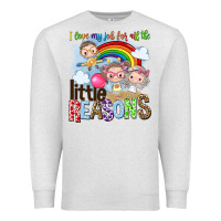 Oatmeal Heather i love my job for all the little reasons Premium Sweatshirt - NancyCooperArtShop