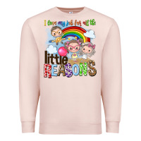 Pale Pink i love my job for all the little reasons Premium Sweatshirt - NancyCooperArtShop