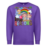 Purple i love my job for all the little reasons Premium Sweatshirt - NancyCooperArtShop