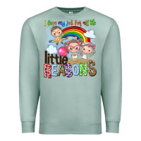 Seafoam i love my job for all the little reasons Premium Sweatshirt - NancyCooperArtShop