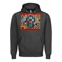 Charcoal Heather Christmas cross Zipper Hoodie - Jasminsmagicworld