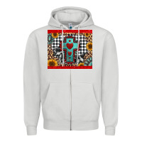 Dove Grey Christmas cross Zipper Hoodie - Jasminsmagicworld