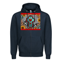 Navy Christmas cross Zipper Hoodie - Jasminsmagicworld