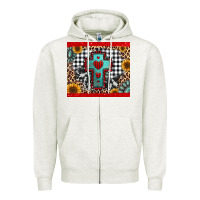 Oatmeal Heather Christmas cross Zipper Hoodie - Jasminsmagicworld