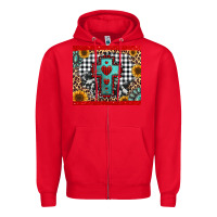 Red Christmas cross Zipper Hoodie - Jasminsmagicworld