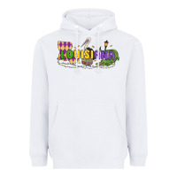 White louisiana mardi gras Heavyweight Hoodie - MaliasSmallBusiness