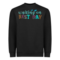Black waiting on rest day Heavyweight Sweatshirt - HRA Design Shop