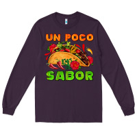 Plum un poco sabor with taco and pepper Long Sleeve Tee - AdoDesignShop