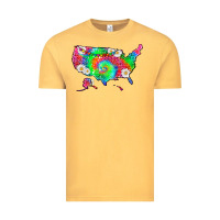 Vintage Mustard lgbtq america map Vintage Tee - HRA Design Shop