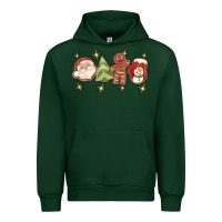 Forest Green Christmas gingerbread cookies Urban Hoodie - texasbilliewilder