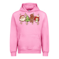 Fuchsia Pink Christmas gingerbread cookies Urban Hoodie - texasbilliewilder
