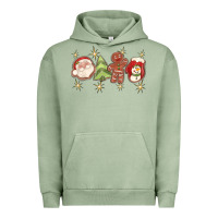 Pigment Oil Green Christmas gingerbread cookies Urban Hoodie - texasbilliewilder