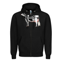 Black Holstein Dairy Cow Zipper Hoodie - LillyAllenDesigns