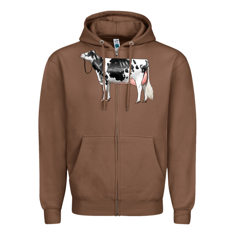 Holstein Dairy Cow Zipper Hoodie by LillyAllenDesigns | Teevron