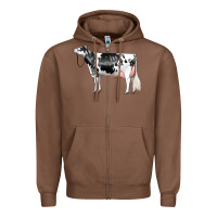 Chestnut Holstein Dairy Cow Zipper Hoodie - LillyAllenDesigns
