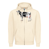 Sandshell Holstein Dairy Cow Zipper Hoodie - LillyAllenDesigns