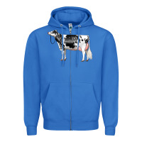 True Royal Holstein Dairy Cow Zipper Hoodie - LillyAllenDesigns