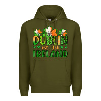Army Green dublin ireland st patrick s day Premium Hoodie - Artiststas
