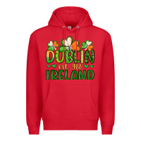 Red dublin ireland st patrick s day Premium Hoodie - Artiststas