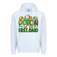 White dublin ireland st patrick s day Premium Hoodie - Artiststas