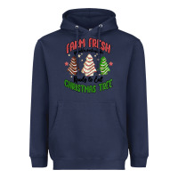 Navy farm fresh christmas tree Heavyweight Hoodie - MaliasSmallBusiness