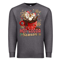 Charcoal Heather hot cocoa season Premium Sweatshirt - MaliasSmallBusiness