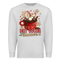 Dove Grey hot cocoa season Premium Sweatshirt - MaliasSmallBusiness