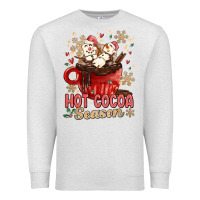 Oatmeal Heather hot cocoa season Premium Sweatshirt - MaliasSmallBusiness