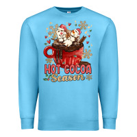 Ocean Blue hot cocoa season Premium Sweatshirt - MaliasSmallBusiness