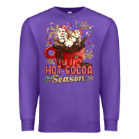 Purple hot cocoa season Premium Sweatshirt - MaliasSmallBusiness