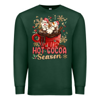 Sports Green hot cocoa season Premium Sweatshirt - MaliasSmallBusiness