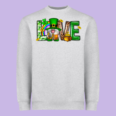 Love St. Patricks Day Heavyweight Sweatshirt Designed By Neo Western