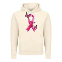 Vintage Artic Breast Cancer Ribbon with Butterfly Vintage Hoodie - texasbilliewilder