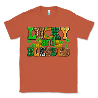 Copper lucky and blessed with coins and shamrocks Classic Tee - AdoDesignShop