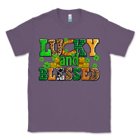 Lavender lucky and blessed with coins and shamrocks Classic Tee - AdoDesignShop