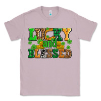 Lilac lucky and blessed with coins and shamrocks Classic Tee - AdoDesignShop