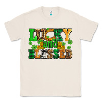 Natural lucky and blessed with coins and shamrocks Classic Tee - AdoDesignShop
