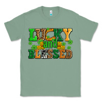Lucky And Blessed With Coins And Shamrocks Classic Tee | Teevron