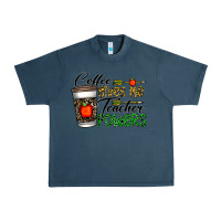 Midnight Navy coffee gives me teacher powers Urban Heavy Tee - CowhideDigitalArt