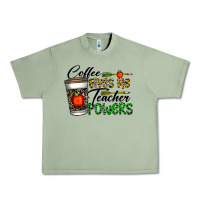 Oil Green coffee gives me teacher powers Urban Heavy Tee - CowhideDigitalArt