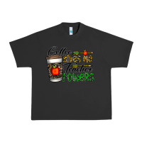Pigment Black coffee gives me teacher powers Urban Heavy Tee - CowhideDigitalArt