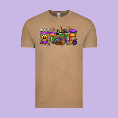 Halloween Coffee Drink Vintage Tee Designed By Racoondesign